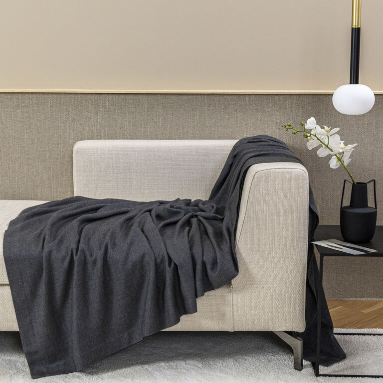 Haven Charcoal Blanket – Minimal Luxury