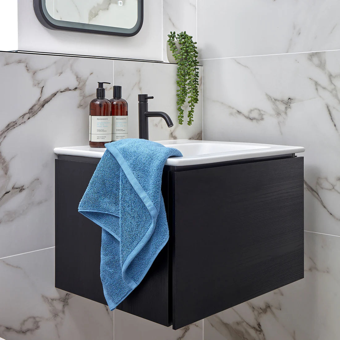 Cirrus Ocean Blue Bath Towel - Ultra Soft 100% Cotton