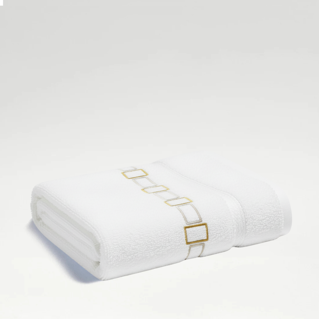 Luxe Geo Embroidered Bath Towel – 100% Cotton